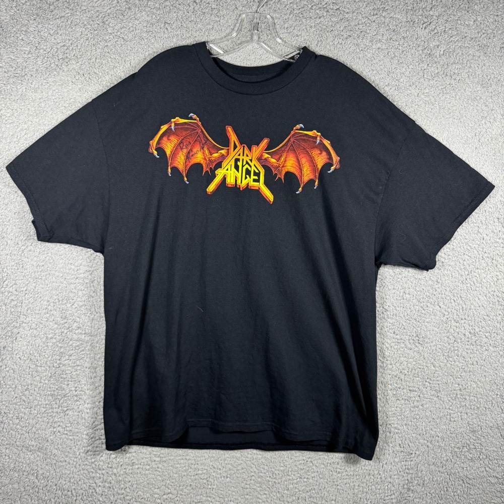 Dark Angel Ron Auto Overlords of the Underground Thrash Metal Band Shirt XL